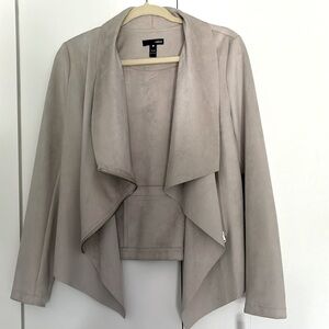 Aqua women’s drape style jacket, faux suede